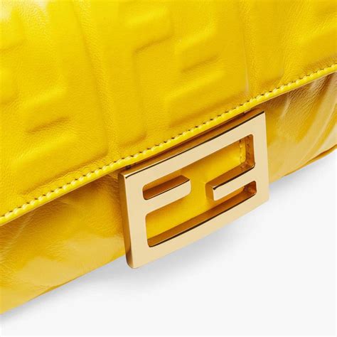 fendi yellow shopping bag|fendi baguette yellow.